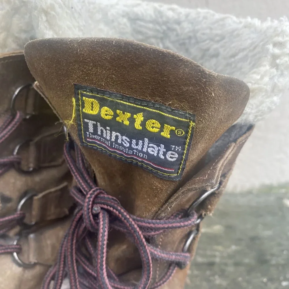 DEXTER Men's 9 Duck Boots Rubber Leather Thinsulate Steel Shank Lace‎ Up